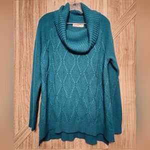 Faded Glory Turquoise Cowl Neck Sweater